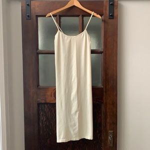 Free People Women’s Strappy Seamless Knee Length Slip Dress Ivory M/L